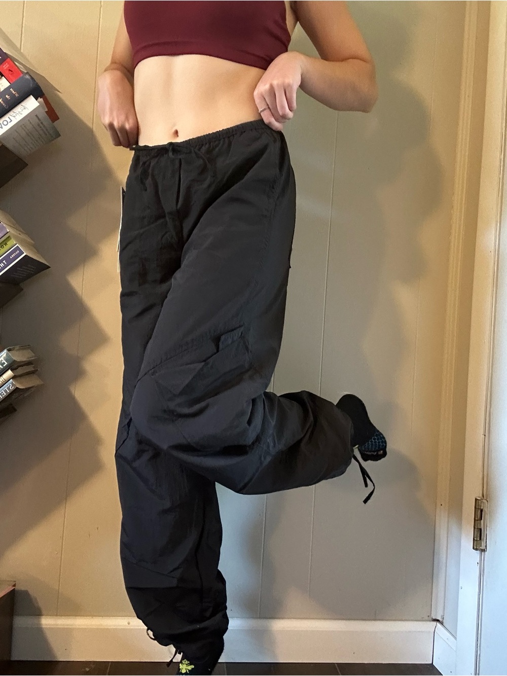 No Boundaries Black Women’s Parachute Pants